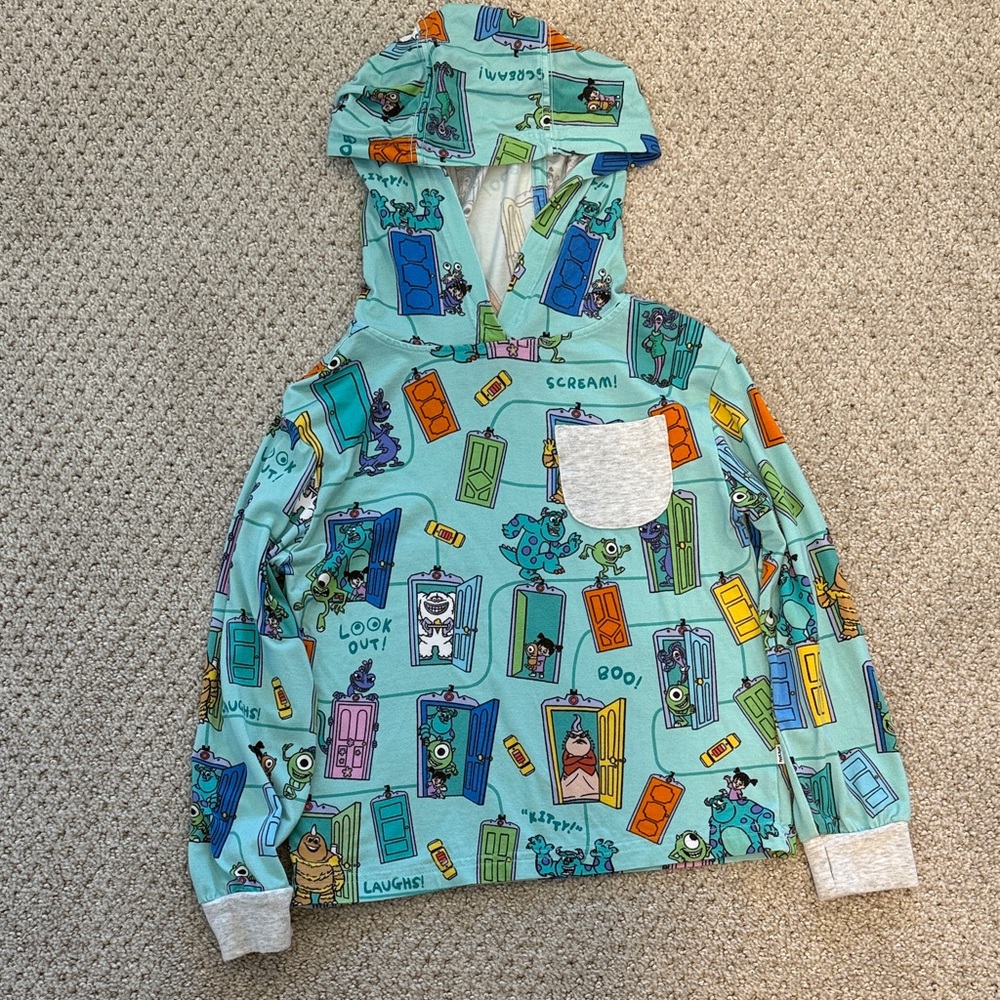 Little Sleepies 3T Monsters Inc lightweight hoodie